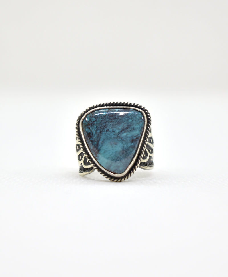 SUNSHINE REEVES / BISBEE TURQUOISE RING 4.21CT