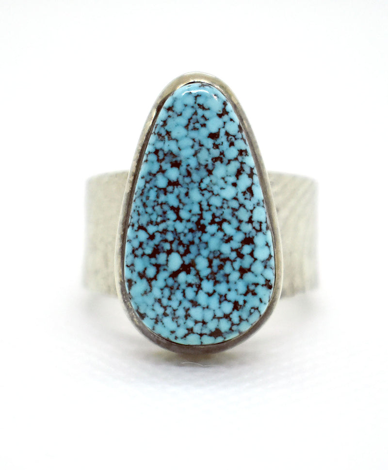 DARRYL BEGAY / KINGMAN SPIDER WEB TURQUOISE RING