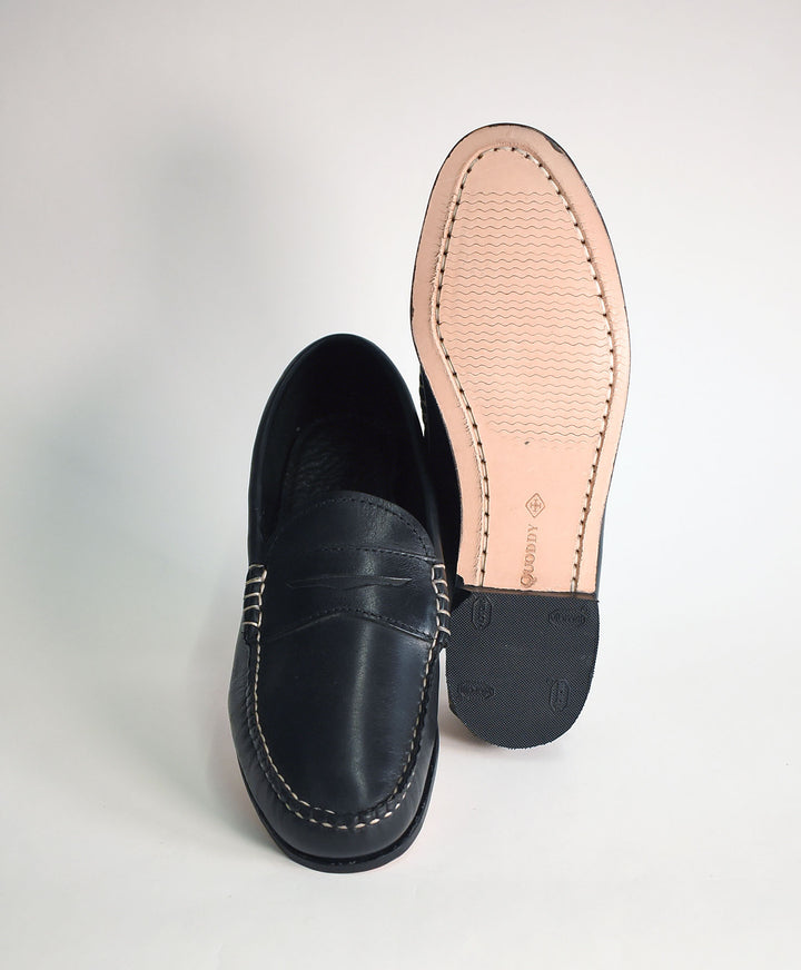 QUODDY TRAIL MOCCASIN / TRUE PENNY LOAFER / BLACK CXL – CORNERSTORE